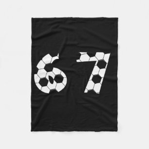 67 Voetbal Ll Patroon Sporten Nummer Grafisch ontw Fleece Deken