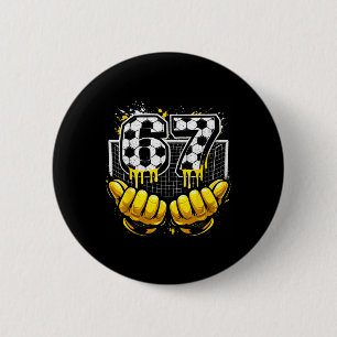 67 Voetbal Nummer Keeper Drip Handschoen  Ronde Button 5,7 Cm
