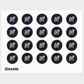 67 Voetbal Smash Nummer Zeventig Zevende Verjaarda Ronde Sticker (Vel)