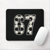 67 Voetbal Zes Zeven 6 7 Meme 67 _1 Muismat (Met muis)