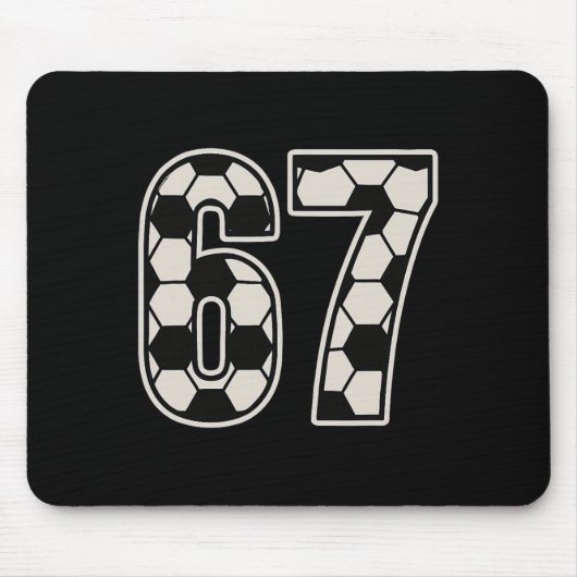 67 Voetbal Zes Zeven 6 7 Meme 67 _1 Muismat (Voorkant)