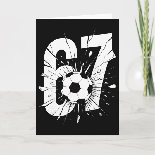 67 Voetbal Zes Zeven 6 7 Meme 67 _2 Kaart (Voorkant)