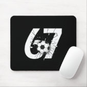 67 Voetbal Zes Zeven 6 7 Meme 67 _3  Muismat (Met muis)