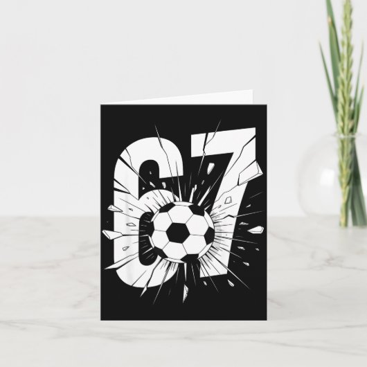 67 Voetbal Zes Zeven 6 7 Meme 67  Kaart (Voorkant)