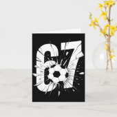 67 Voetbal Zes Zeven 6 7 Meme 67  Kaart (Gele Bloem)