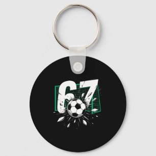 67 Voetbal Zes Zeven 6 7 Meme 67 Voor Jongens Mann Sleutelhanger