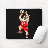 67 Volleybal Kerstman Zes Zeven Meme Kerst Srt M Muismat (Met muis)