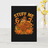 67 Vul mijn Thanksgivingkalkoen Kaart (Gele Bloem)