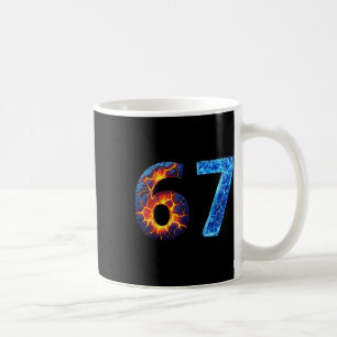 67 Vuur Ijs Nummer Grappig Zes Zeven Meme 6 7 Koffiemok