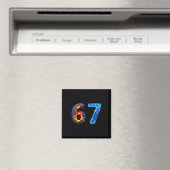 67 Vuur Ijs Nummer Grappig Zes Zeven Meme 6 7  Magneet (Insitu (Vaatwasser))