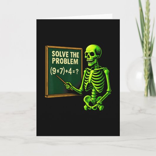 67 Wiskunde Halloween Skelet Meme Voor Leraren En Kaart (Voorkant)