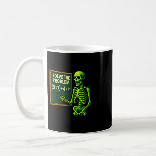 67 Wiskunde Halloween Skelet Meme voor leraren en Koffiemok (Links)