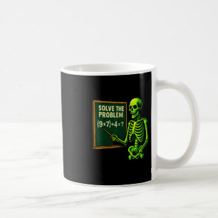 67 Wiskunde Halloween Skelet Meme voor leraren en Koffiemok