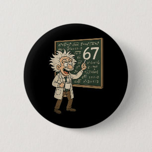67 Wiskunde Meme Grappige Professor Genie Schoolbo Ronde Button 5,7 Cm