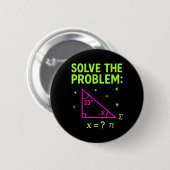 67 Wiskunde Meme Los het probleem op Funny Teacher Ronde Button 5,7 Cm (Voorkant /achterkant)