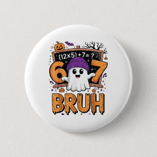 67 wiskundeleraar Halloween-kostuum wiskunde wisku Ronde Button 5,7 Cm