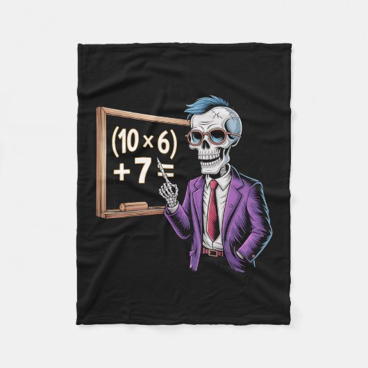 67 Wiskundeleraar Meme Brainrot Zes Zeven Hallowee Fleece Deken (Voorkant)