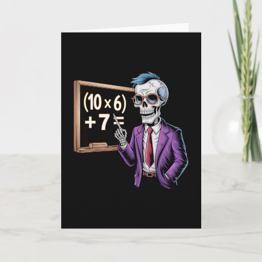 67 Wiskundeleraar Meme Brainrot Zes Zeven Hallowee Kaart (Voorkant)