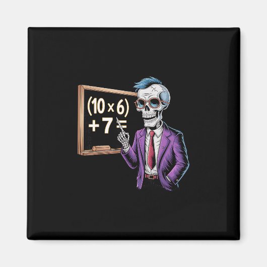 67 Wiskundeleraar Meme Brainrot Zes Zeven Hallowee Magneet (Voorkant)