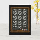 67 Wiskundeleraar Overload Six Seven Brainrot Meme Kaart (Gele Bloem)