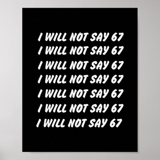 67 Write Lines Six Seven 7endy 6 7endy 67 Meme Fun Poster (Voorkant)