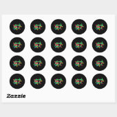 67 Xmas Lights Tacky Meme Design  Ronde Sticker (Vel)