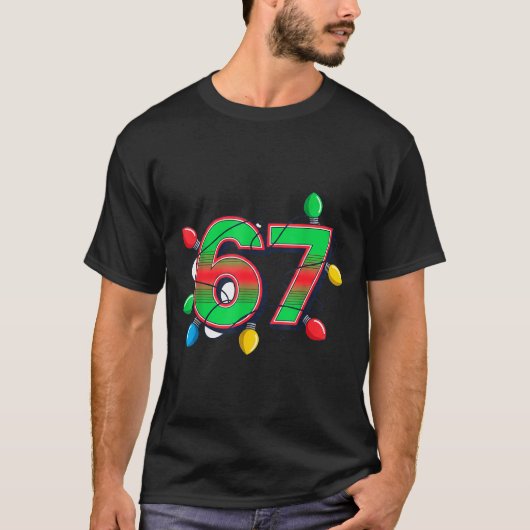 67 Xmas Lights Tacky Meme Design  T-shirt (Voorkant)