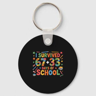 67 zes zeven 100 dagen 100ste schooldag autisme sleutelhanger