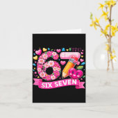 67 Zes Zeven 6 7 Meme Leraar Ontwerp Valentijnsdag Kaart (Gele Bloem)