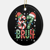 67 Zes Zeven Bruh Grappig Kerstmis 6 7 Meme Keramisch Ornament (Links)