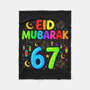 67 zes zeven gelukkige eid mubarak kinderen eid al fleece deken