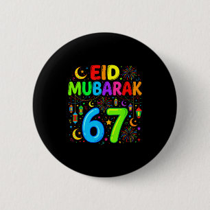 67 zes zeven gelukkige eid mubarak kinderen eid al ronde button 5,7 cm