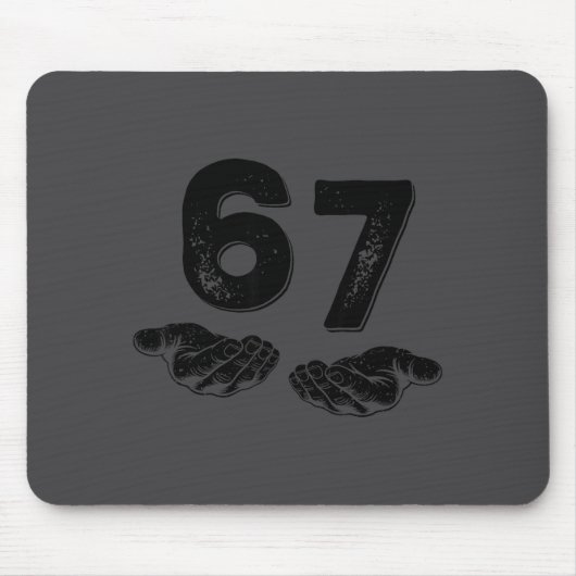 67 Zes Zeven Grappig 6 7 Meme Gen Alpha Jargon 6 7 Muismat (Voorkant)