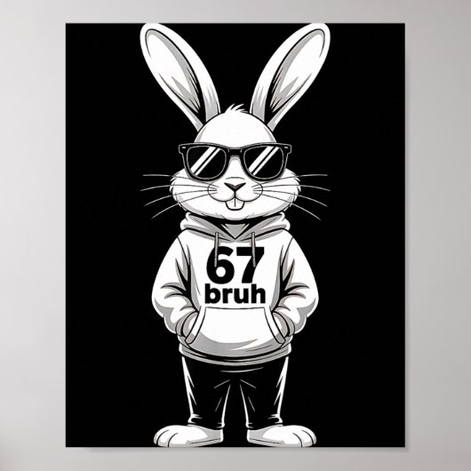 67 zes zeven meme 6 7 grappige pasen dag voor jong poster (Voorkant)
