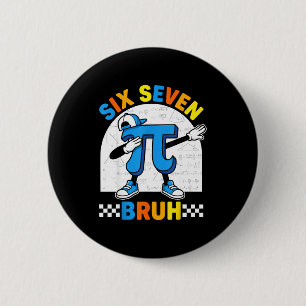 67 zes zeven meme wiskunde grappige dag wiskunde l ronde button 5,7 cm