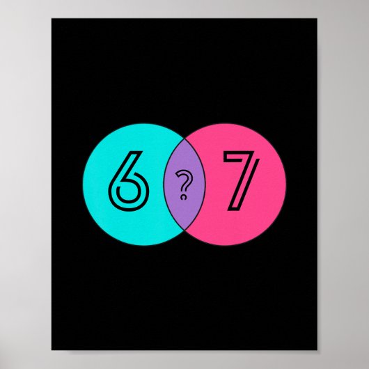 67 Zesenzestig Wat Is Het Grappige Diagram Ontwerp Poster (Voorkant)