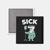 67 Zieke Zeven Zes 6 7 Meme Magneet (Voorkant / Achterkant)