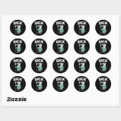 67 Zieke Zeven Zes 6 7 Meme  Ronde Sticker (Vel)