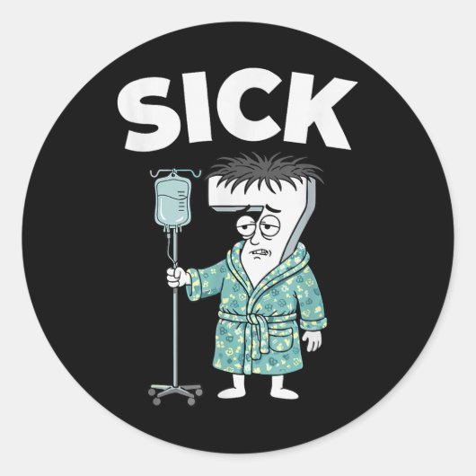 67 Zieke Zeven Zes 6 7 Meme  Ronde Sticker (Voorkant)