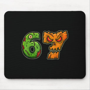 67 Zombie Pompoen Zes Zeven Halloween Meme Kostuum Muismat
