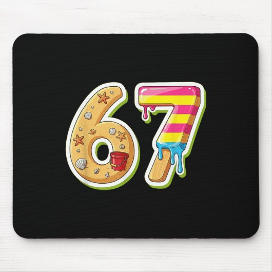 67 Zomerstrand Ijs Sand Design Muismat (Voorkant)