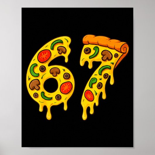67 Zza Meme Grappig Zes Zeven Gen Alpha Jargon Kin Poster (Voorkant)