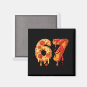 67 Zza Meme Grappig Zes Zeven Gen Alpha Sla Jonge  Magneet (Voorkant / Achterkant)