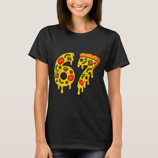 67 Zza Meme Grappig Zes Zeven Gen Alpha Sla Jonge  T-shirt (Voorkant)