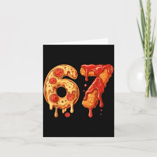 67 Zza Meme Grappig Zes Zeven Gen Alpha Slaang Kin Kaart (Voorkant)
