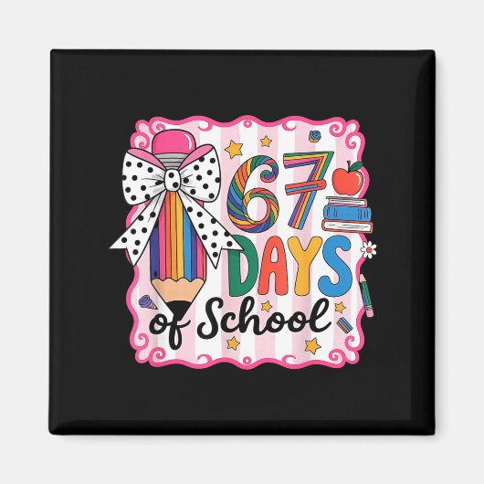 67e Dag Van School 67 Zes Zeven Wiskunde Docent Magneet (Voorkant)