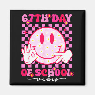 67e dag van school sfeer 67 meme Cute Smile Face T Magneet