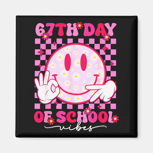 67e dag van school sfeer 67 meme Cute Smile Face T Magneet (Voorkant)