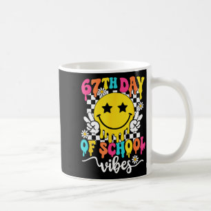 67e dag van school trillingen Funny Six Seven 67 M Koffiemok