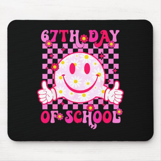 67e dag van school vibes 67 meme Cute Smile Face T Muismat (Voorkant)